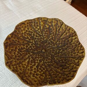 Brown Textured Ceramic Plate